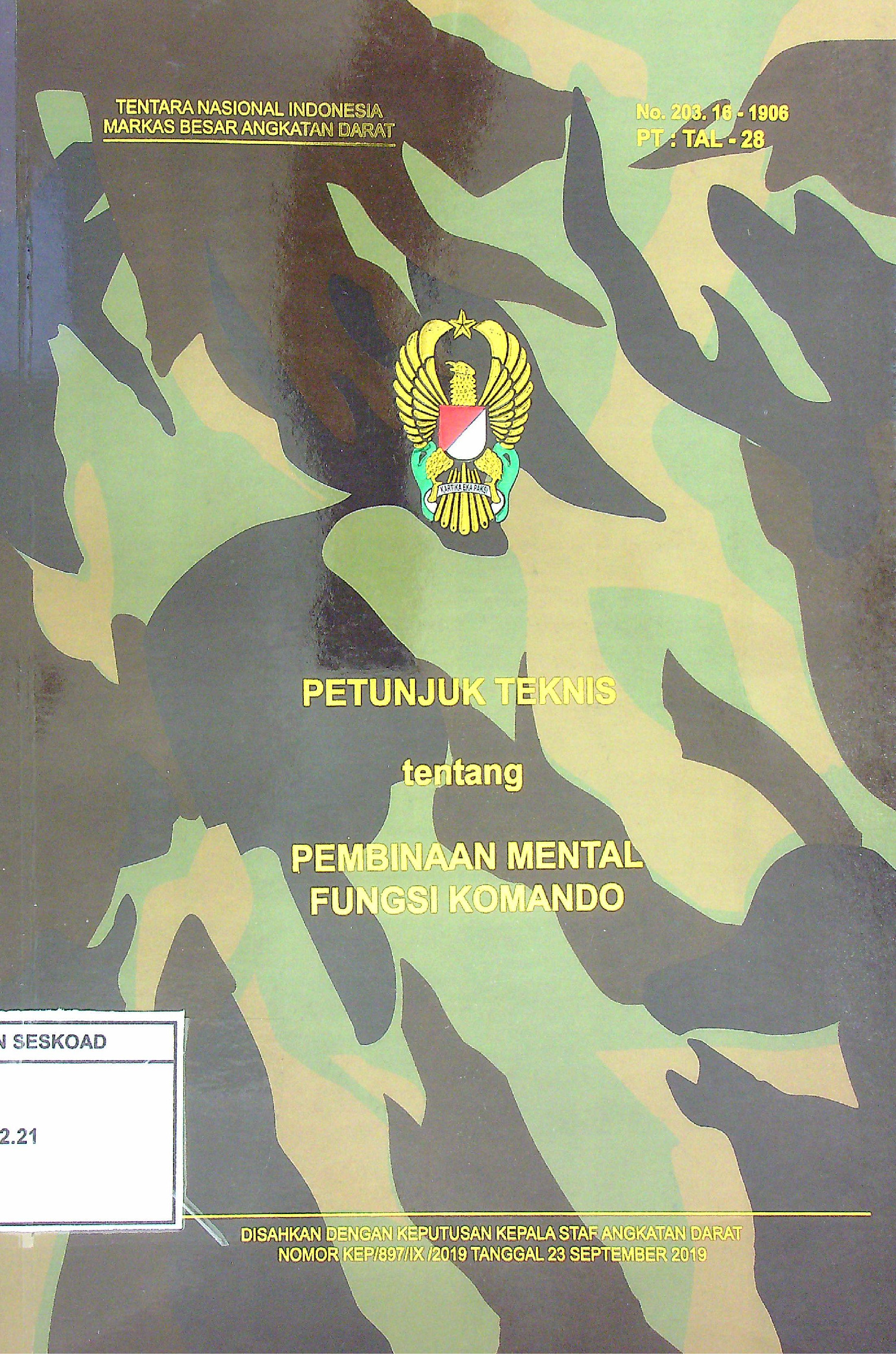 Petunjuk Teknis Tentang Pembinaan Mental Fungsi Komando